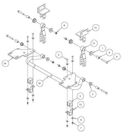 Roadmaster 1 - 1/2 in. Rear Sway Bar 1139 - 149 - 704 Auto Parts