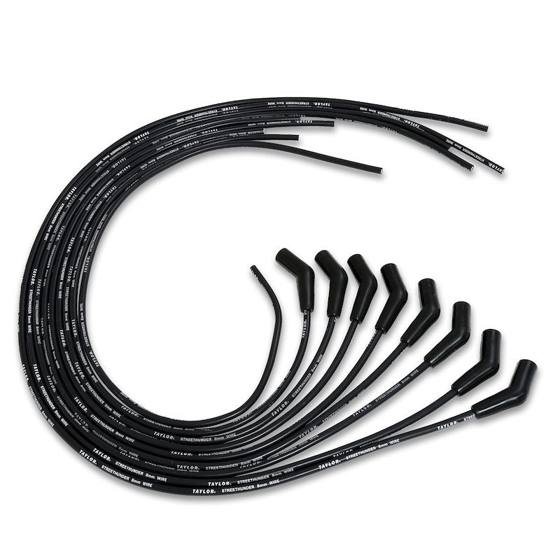 Taylor Cable 50053 Spark Plug Wire Set (Black/White) - 704 Auto Parts