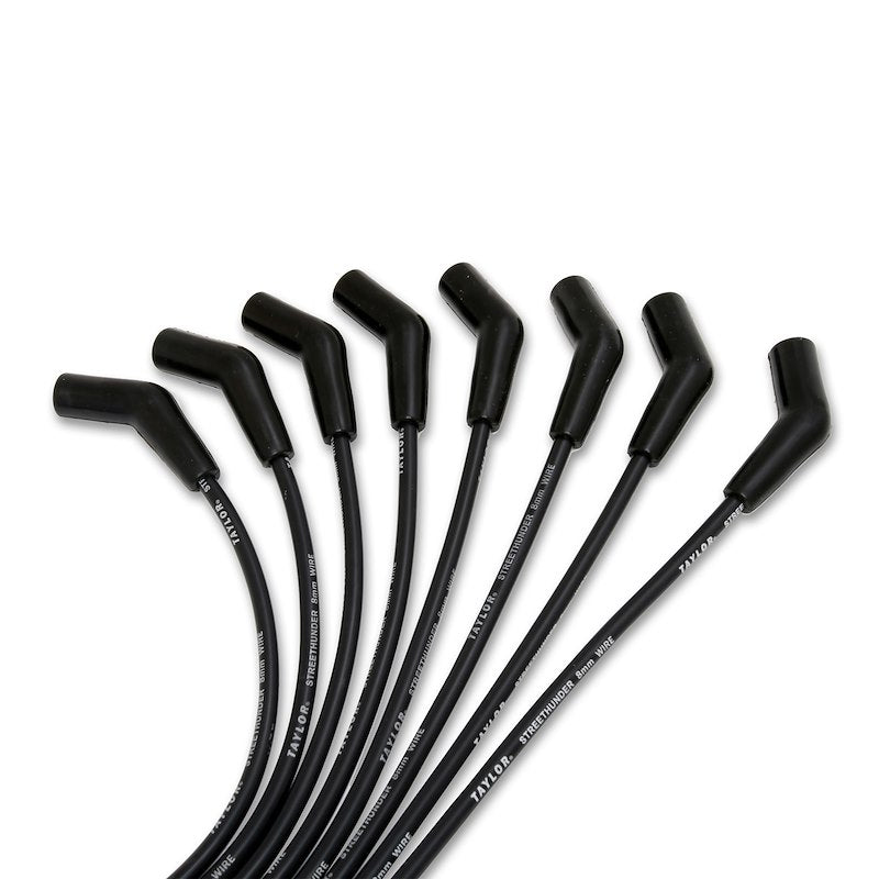 Taylor Cable 50053 Spark Plug Wire Set (Black/White) - 704 Auto Parts