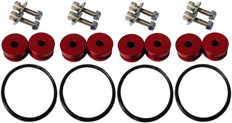 Torque Solution Billet Bumper Quick Release Kit Combo (Red): Universal - 704 Auto Parts