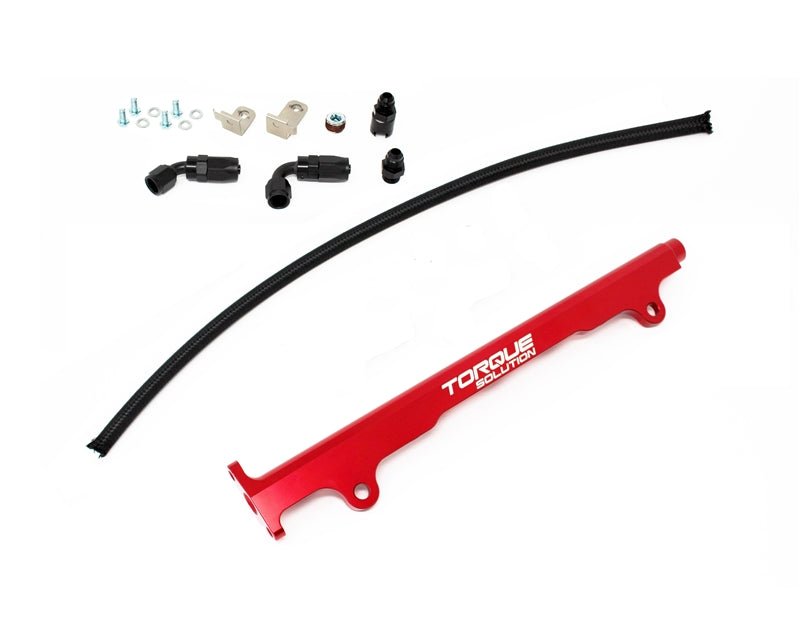 Torque Solution Billet Fuel Rail (Red): Mitsubishi EVO X - 704 Auto Parts