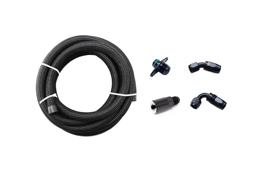 Torque Solution Braided Fuel Feed Line Kit: Mitsubishi EVO 8/9 - 6AN - 704 Auto Parts