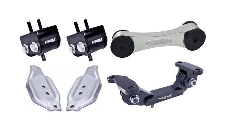 Torque Solution Engine / Trans / Silver Pitch Mount Kit w/ Mount Plates: Subaru WRX 2002 - 2014 / STi 2004+ - 704 Auto Parts