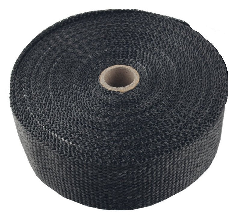 Torque Solution Fiberglass Exhaust Wrap (Black): Universal 2" x 100' - 704 Auto Parts