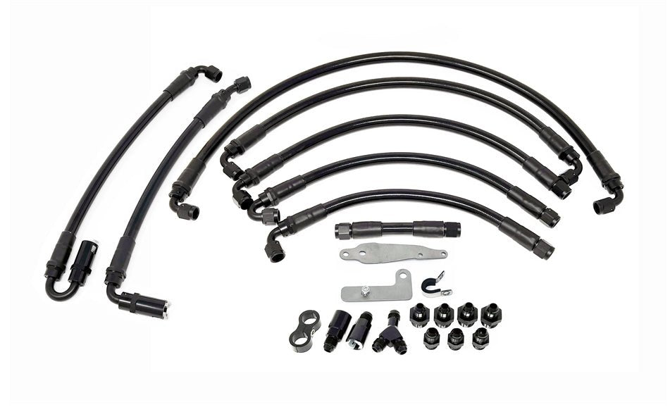 Torque Solution PTFE Fuel Line Kit w/ Flex Fuel: Subaru WRX STI 08 - 21 / WRX 08 - 14 - 704 Auto Parts