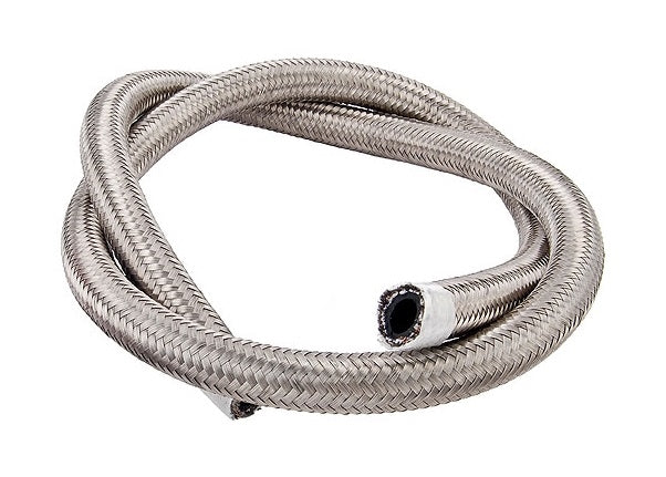 Torque Solution Stainless Steel Braided Rubber Hose: - 10AN 10ft (0.56" ID) - 704 Auto Parts