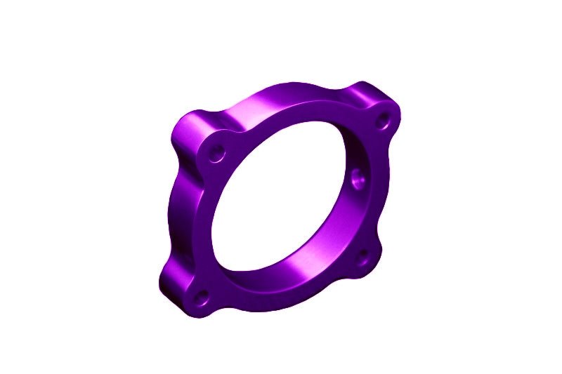 Torque Solution Throttle Body Spacer (Purple): Hyundai Genesis V6 3.8L 2013+ - 704 Auto Parts