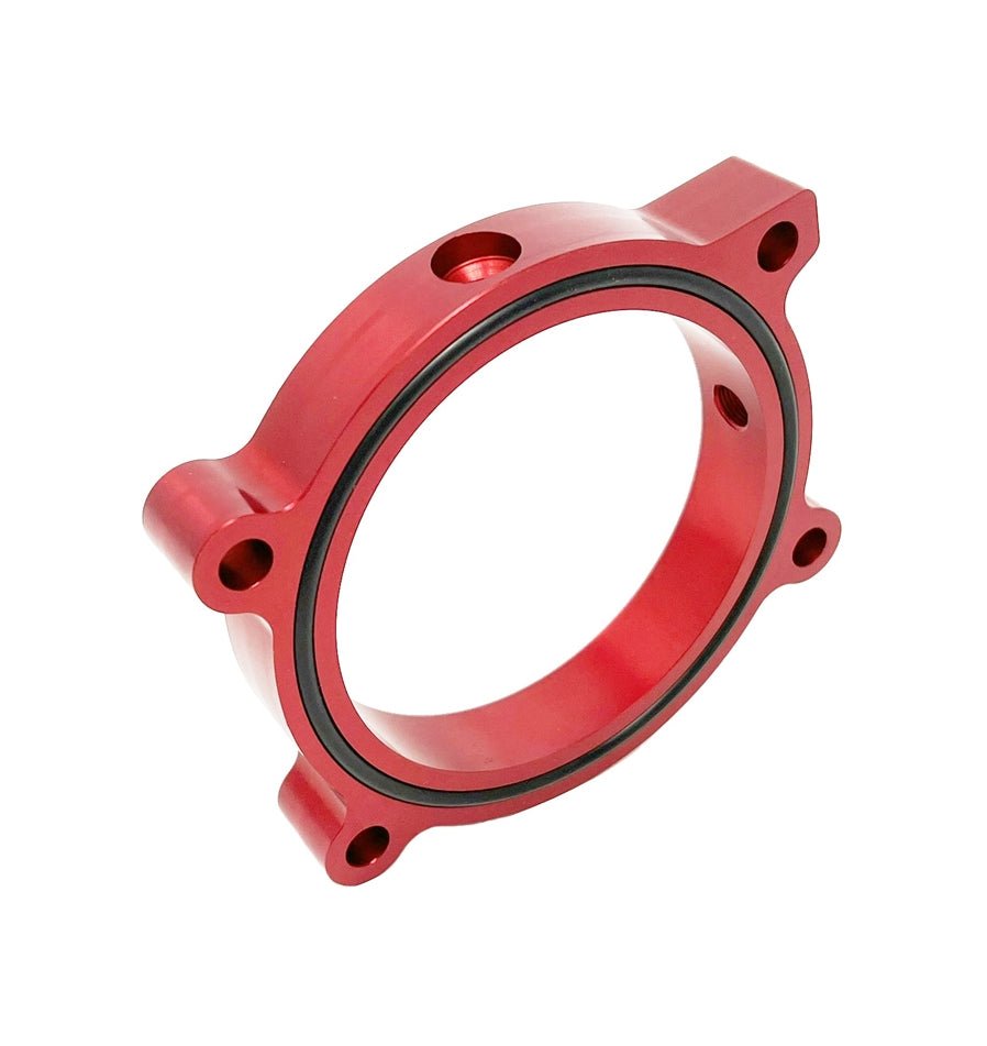 Torque Solution Throttle Body Spacer (Red): Chevy Camaro 2010 - 2014 6.2L - 704 Auto Parts