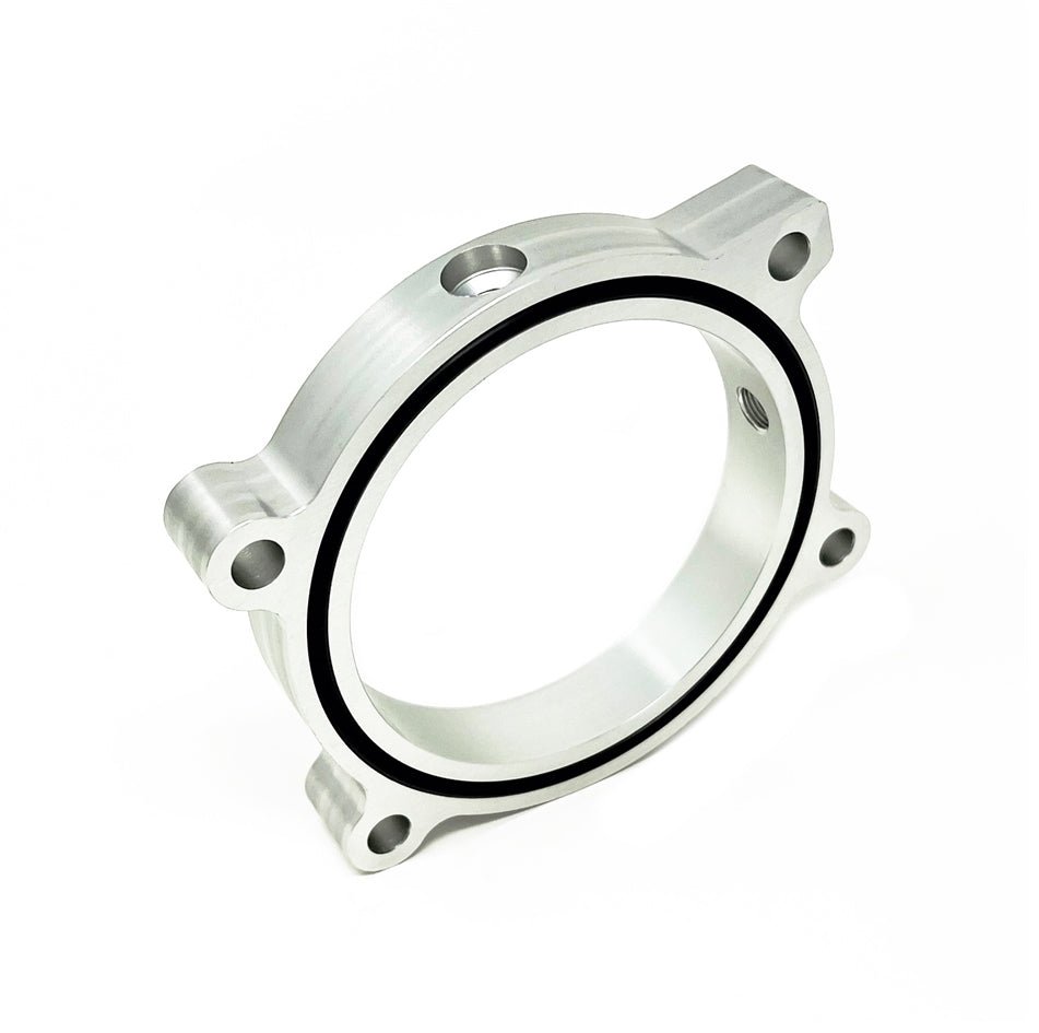 Torque Solution Throttle Body Spacer (Silver): Chevy Camaro 2010 - 2014 6.2L - 704 Auto Parts