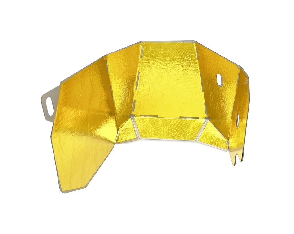 Torque Solution Turbo Shield w/ Reflective Gold Thermal Tape: Subaru EJ Stock Location - 704 Auto Parts