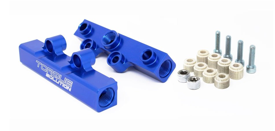 Torque Solution V2 Top Feed Fuel Rails (Blue): Subaru WRX 02 - 14, STI 07 - 20, LGT 08 - 12, FXT 06 - 13 - 704 Auto Parts