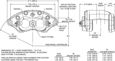 Wilwood Brakes Dual Piston Brake Caliper 120 - 10938 - RD - 704 Auto Parts