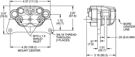 Wilwood Brakes Dual Piston Brake Caliper 120 - 11644 - 704 Auto Parts