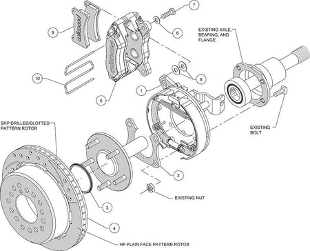 Wilwood Brakes Dynapro Low Profile Disc Brake Conversion Kit 140 - 11389 - D - 704 Auto Parts