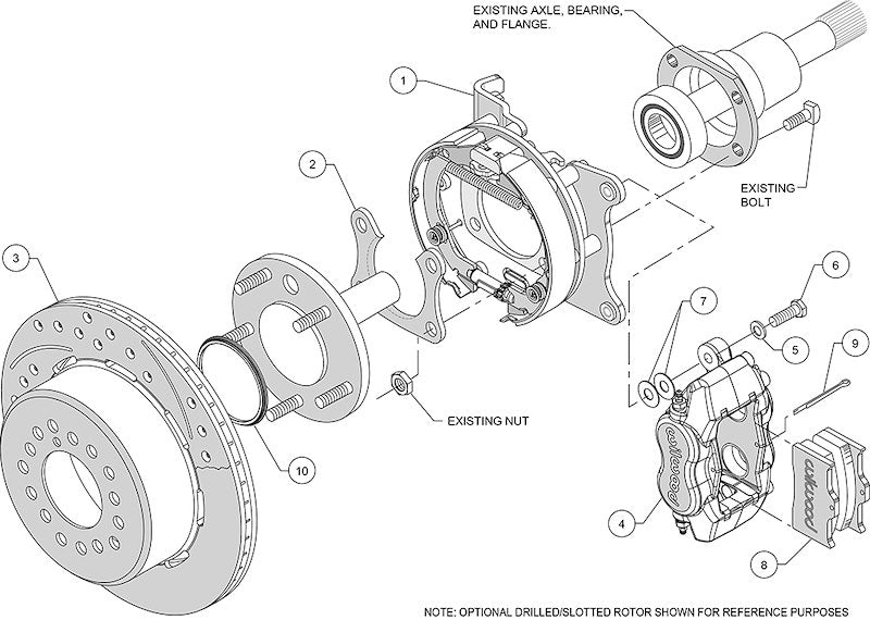 Wilwood Brakes Forged Dynalite Disc Brake Conversion Kit 140 - 7140 - D - 704 Auto Parts