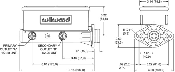 Wilwood Brakes Master Cylidner 260 - 8556 - BK - 704 Auto Parts