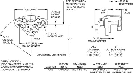 Wilwood Brakes Single Piston Caliper 120 - 8691 - 704 Auto Parts